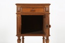 Art Deco Nachtkastje In Hout Met Marmeren Top, 1930S