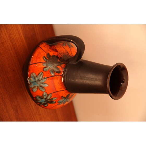 Image 1 of Vintage geglazuurde keramieken vaas met handvat, Duitsland