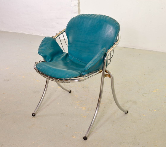 Image 1 of 2x Gastone Rinaldi Mid-Century Italian Design Eetkamerstoelen Model Lynn voor Rima, Italie, 1960s