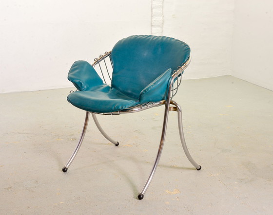 Image 1 of 2x Gastone Rinaldi Mid-Century Italian Design Eetkamerstoelen Model Lynn voor Rima, Italie, 1960s