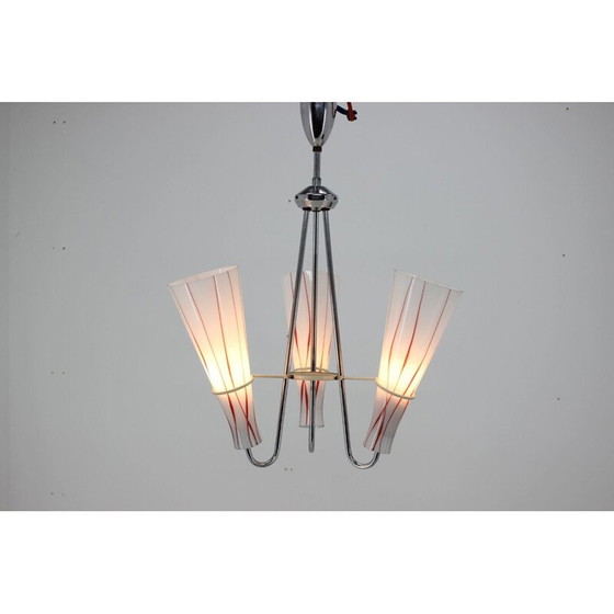 Image 1 of Vintage verchroomde hanglamp, Tsjecho-Slowakije 1960