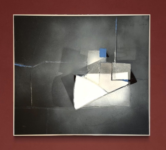 Image 1 of Odette Collon ( 1926-2013 ) Prachtig abstract schilderij op canvas