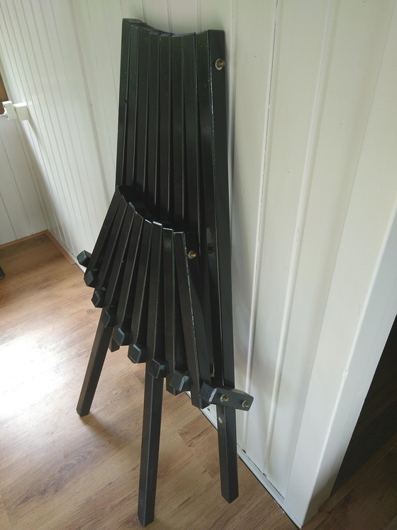 Image 1 of Vintage klapstoel, donkerblauw