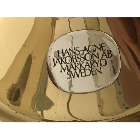 Image 1 of Vintage messing kroonluchter van AB Markaryd, Zweden 1970