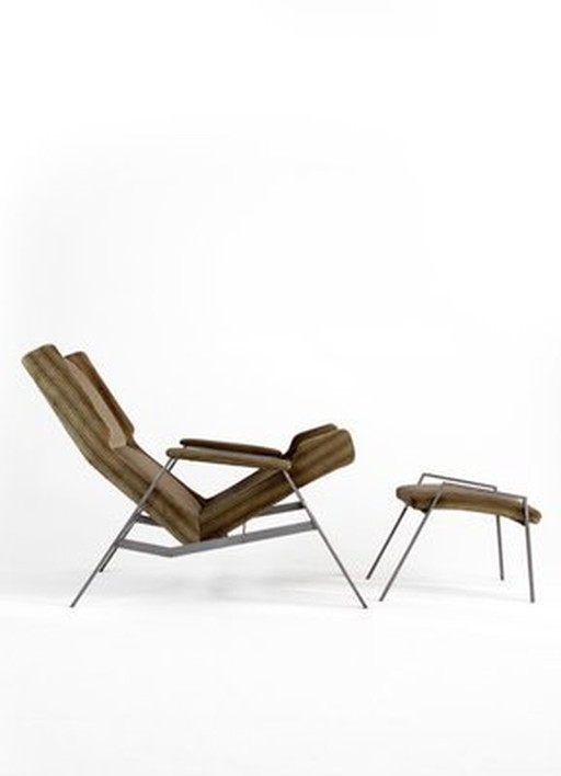 Chaise Modèle 125 Avec Ottomane Par Felice Rossi, Italië, 1960S