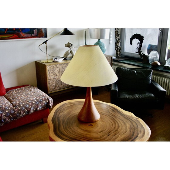Image 1 of Vintage teakhouten lamp van Fog & Morup, Denemarken 1960
