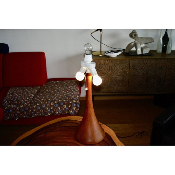 Image 1 of Vintage teakhouten lamp van Fog & Morup, Denemarken 1960