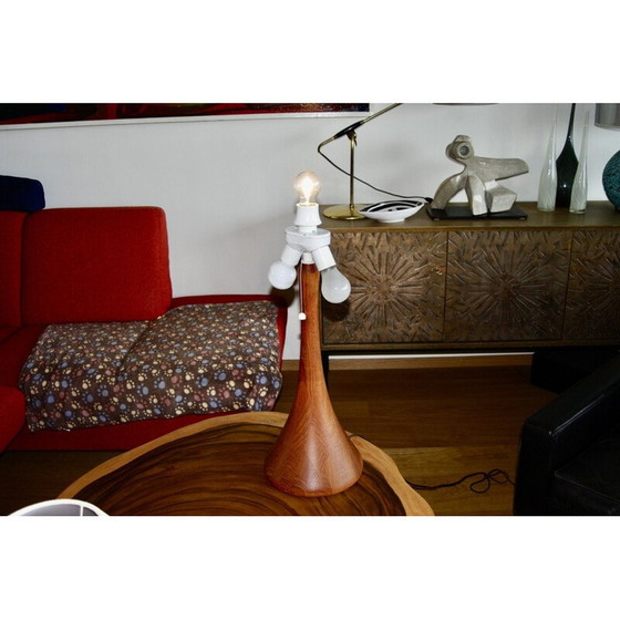 Image 1 of Vintage teakhouten lamp van Fog & Morup, Denemarken 1960