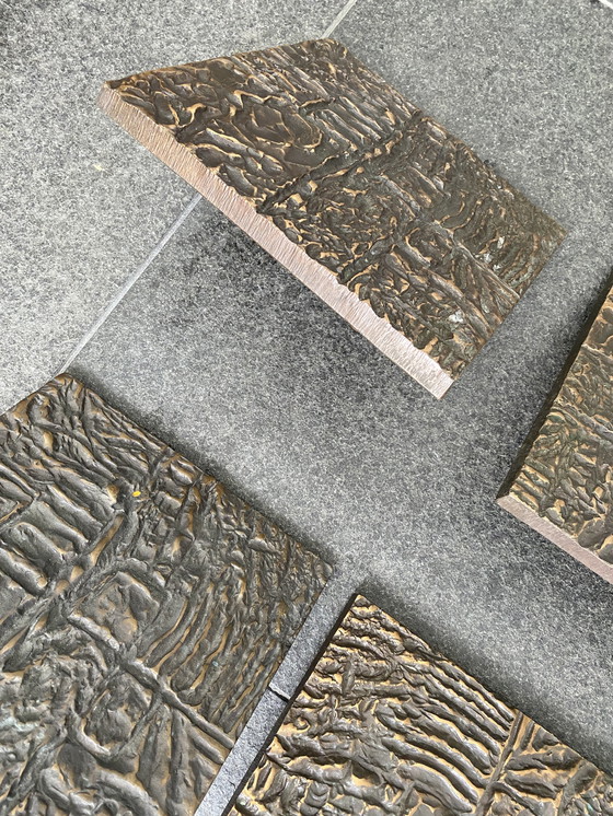 Image 1 of Vintage brutalistische architectonische deurklinken