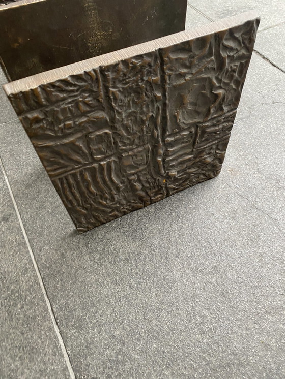 Image 1 of Vintage brutalistische architectonische deurklinken