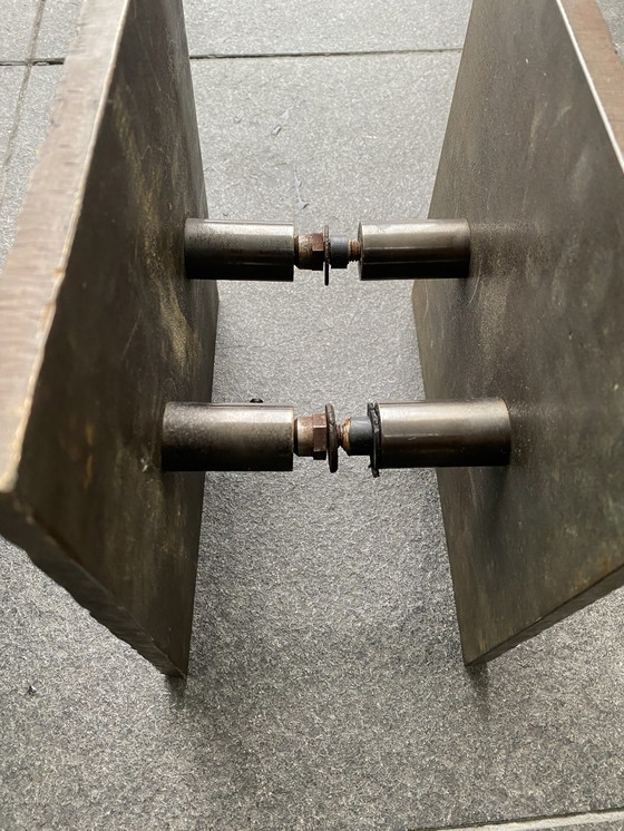 Image 1 of Vintage brutalistische architectonische deurklinken