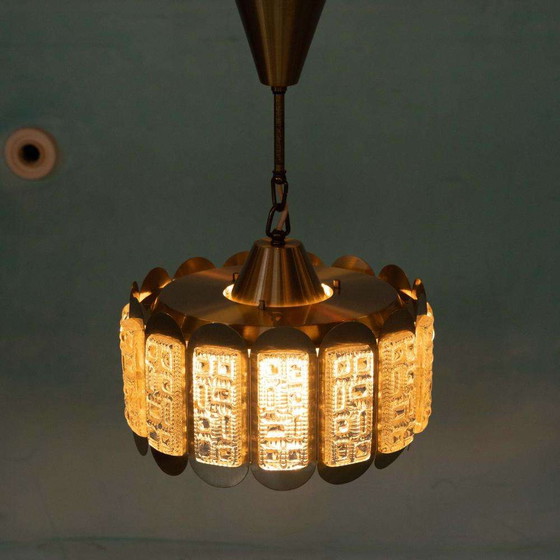 Image 1 of Vintage Deens design Vitrika glazen hanglamp