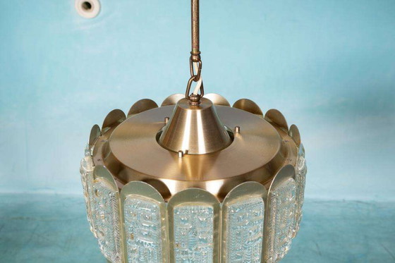 Image 1 of Vintage Deens design Vitrika glazen hanglamp