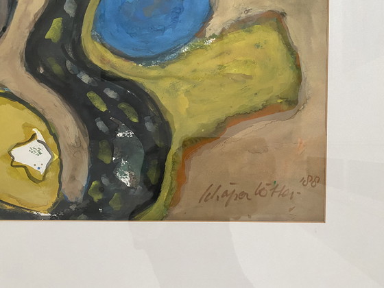 Image 1 of Gouache van Gerard Schäperkötter 1988