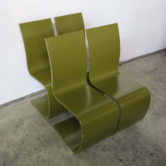 Image 1 of Set van 4 vintage ecologische stoelen, 1960