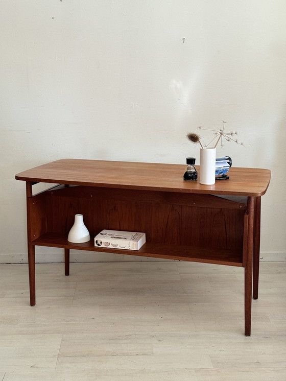 Image 1 of Vintage Teak Bureau Gunnar Nielsen Tibergaard