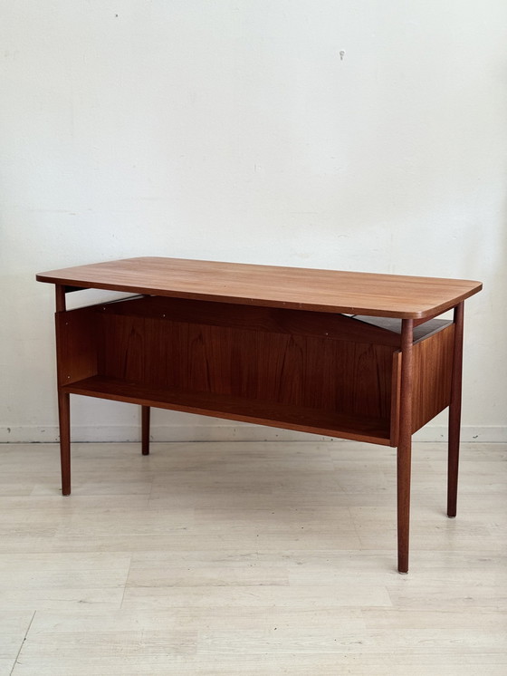 Image 1 of Vintage Teak Bureau Gunnar Nielsen Tibergaard