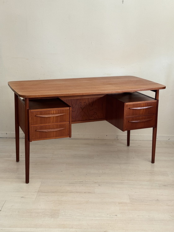 Image 1 of Vintage Teak Bureau Gunnar Nielsen Tibergaard