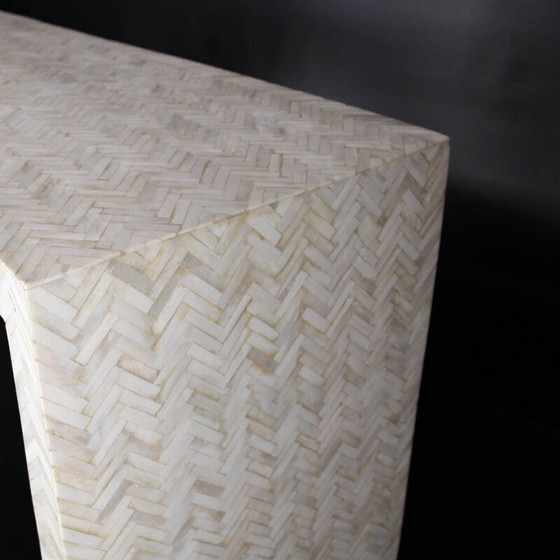 Image 1 of Vintage console in beendermarqueterie