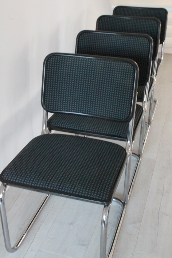 Image 1 of 4x Thonet stoelen, model S32 Cesca door Marcel Breuer