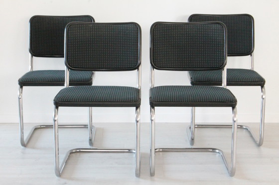 Image 1 of 4x Thonet stoelen, model S32 Cesca door Marcel Breuer