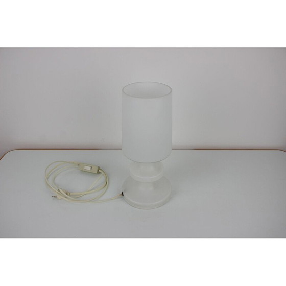 Image 1 of Lampe de table vintage en verre par Lighting glass Valasské Meziříčí, Tchécoslovaquie 1970