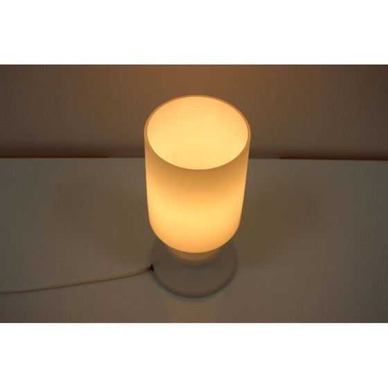 Image 1 of Lampe de table vintage en verre par Lighting glass Valasské Meziříčí, Tchécoslovaquie 1970