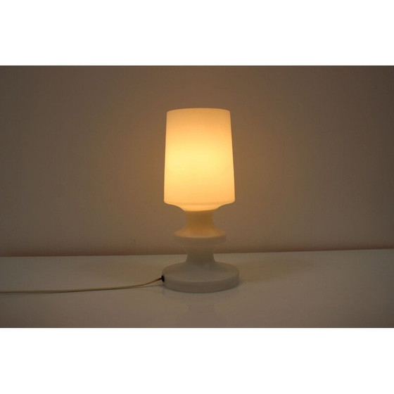 Image 1 of Lampe de table vintage en verre par Lighting glass Valasské Meziříčí, Tchécoslovaquie 1970