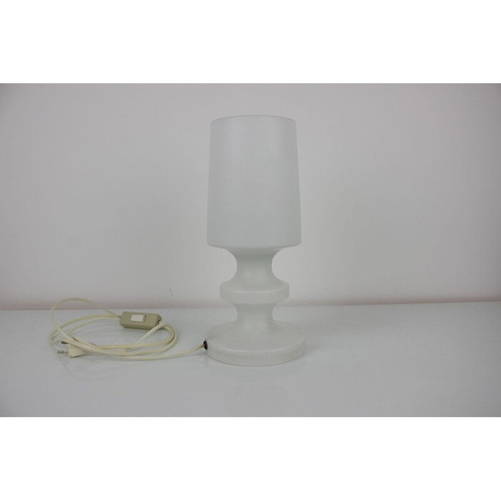 Image 1 of Lampe de table vintage en verre par Lighting glass Valasské Meziříčí, Tchécoslovaquie 1970