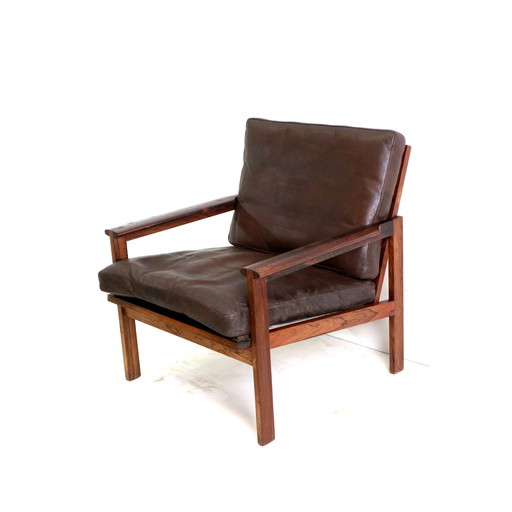 Model Capella Palissander Fauteuil Van Illum Wikkelsø Voor N. Eilersen, Jaren 60