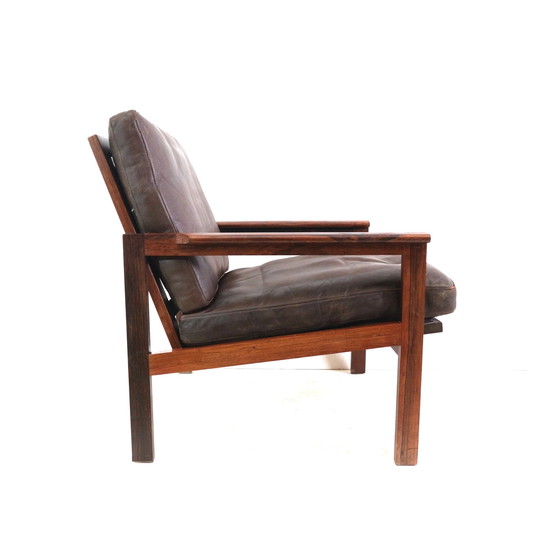 Image 1 of Model Capella Palissander Fauteuil Van Illum Wikkelsø Voor N. Eilersen, Jaren 60