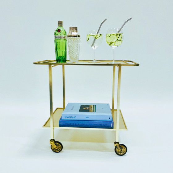 Image 1 of Mid-Century Serveerwagen Bar Trolley Bar Cart