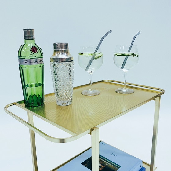 Image 1 of Mid-Century Serveerwagen Bar Trolley Bar Cart