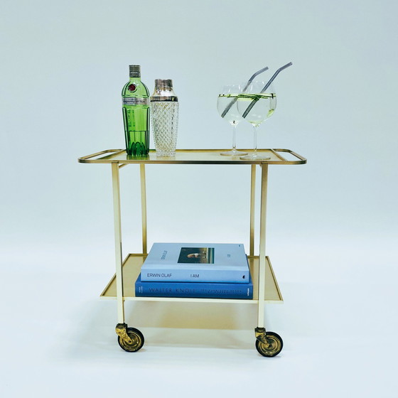 Image 1 of Mid-Century Serveerwagen Bar Trolley Bar Cart