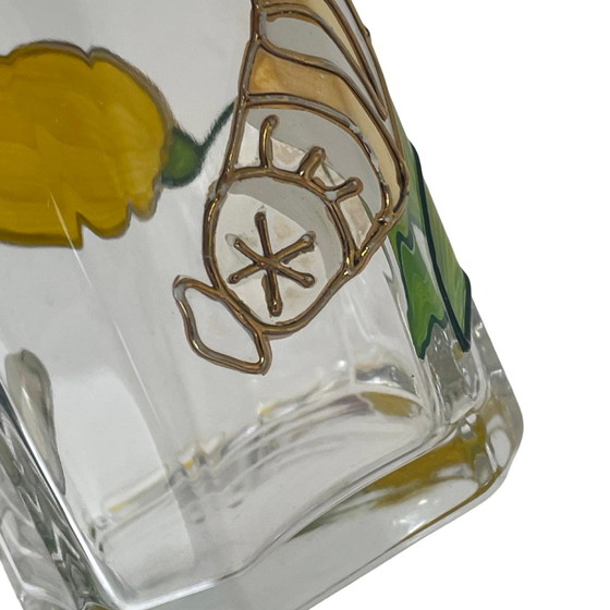 Image 1 of Paul Nagel - Set van 6 - Handbeschilderde (water of limonade) glazen uit de 'Tiffany' serie - Made in Germany