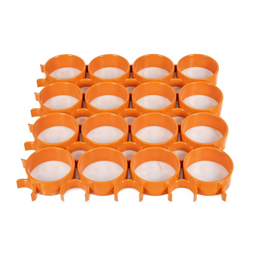 9 Oranje Space Age Plafond Elementen  (Eventueel Roomdivider Mee Te Maken)