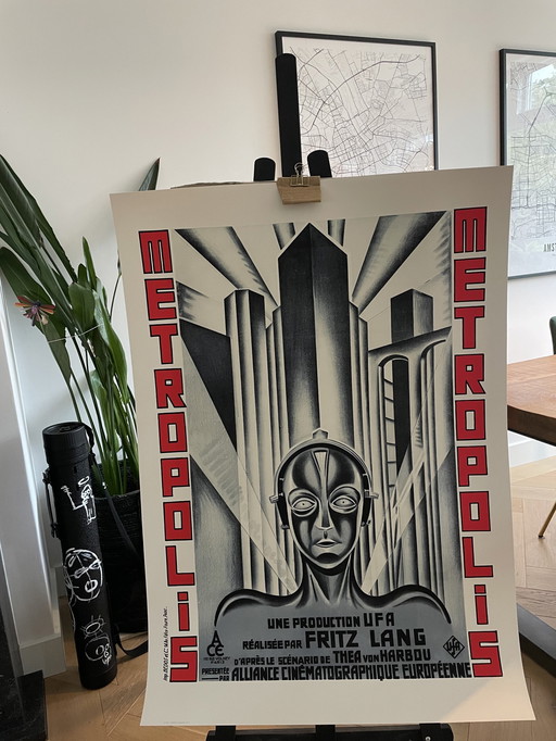 Heinz Schulz-Neudamm, Metropolis, 1927, Copyright Bnf -Éditions Langlaude 2017, Gedrukt in Frankrijk