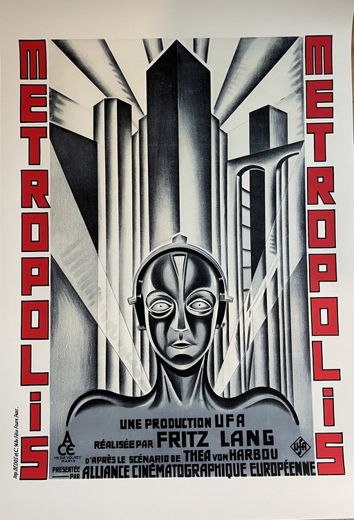 Heinz Schulz-Neudamm, Metropolis, 1927, Copyright Bnf -Éditions Langlaude 2017, Gedrukt in Frankrijk