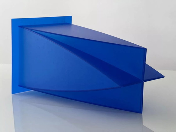 Image 1 of Marcello Morandini Postmoderne/Space-Age Blauwe Timo Magis Vaas 1980'S Italië