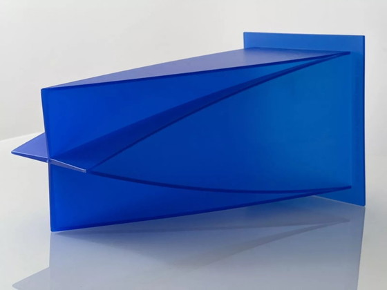 Image 1 of Marcello Morandini Postmoderne/Space-Age Blauwe Timo Magis Vaas 1980'S Italië