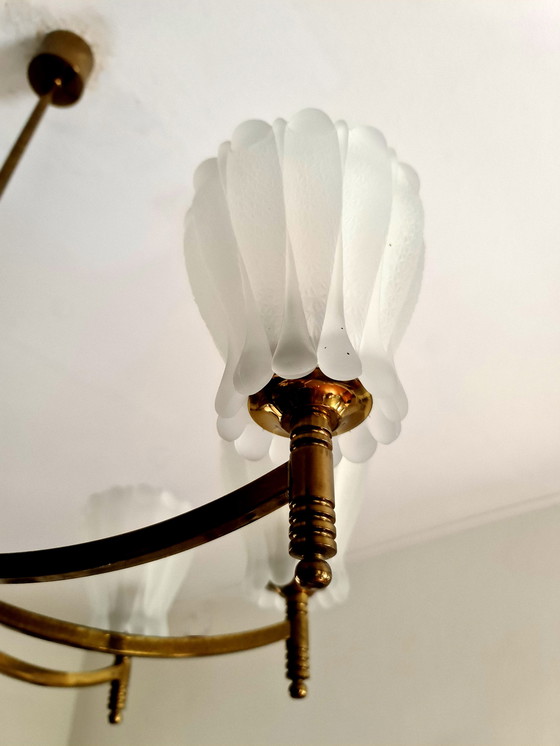 Image 1 of Vintage hanglamp - Jaren 50 - Messing - Duitsland