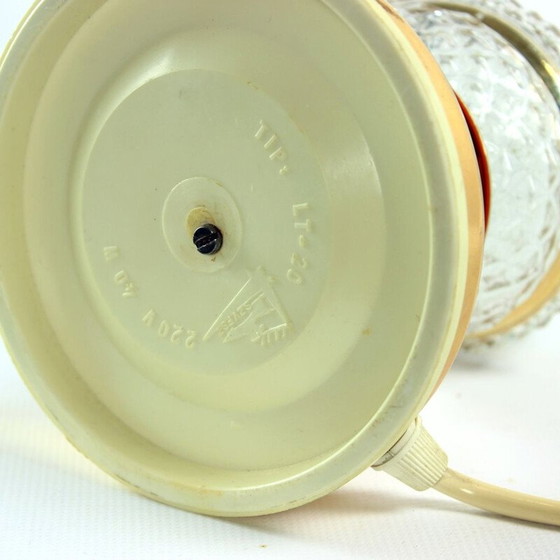 Image 1 of Vintage tafellamp van messing en glas, Tsjecho-Slowakije 1960