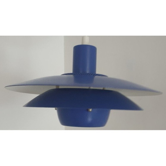 Image 1 of Vintage plafondlamp blauw Deens