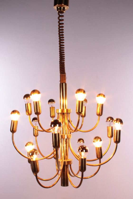 Image 1 of Vintage Italiaanse Hanglamp Hollywood Regency