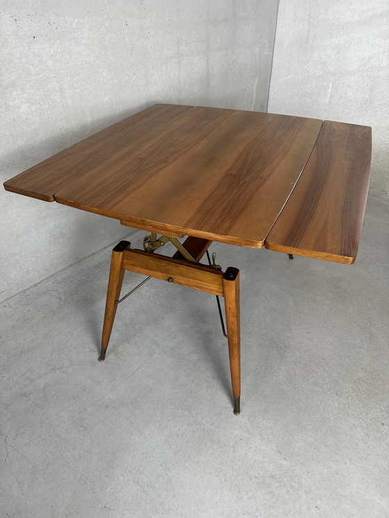 Image 1 of Vintage verstelbare tafel (hoogte en breedte)