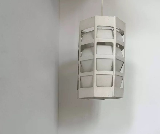 Image 1 of Vintage hanger van Poul Gernes, mat wit gelakt metaal, By Poulsen Denmark