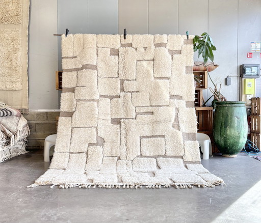 Handgeweven M'rirt Wollen Vloerkleed - 220x300 cm | Premium Marokkaans Tapijt