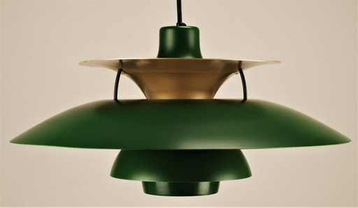 Louis Poulsen PH5 hanglamp groen/goud