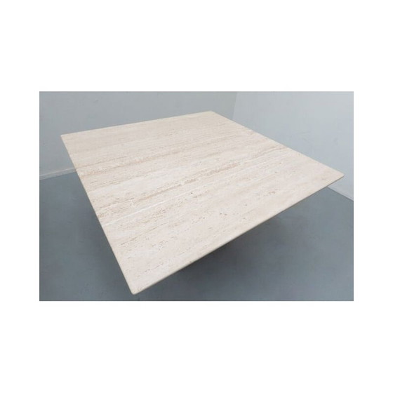 Image 1 of Travertin vintage eettafel Il Colonnato van Mario Bellini voor Cassina, 1970