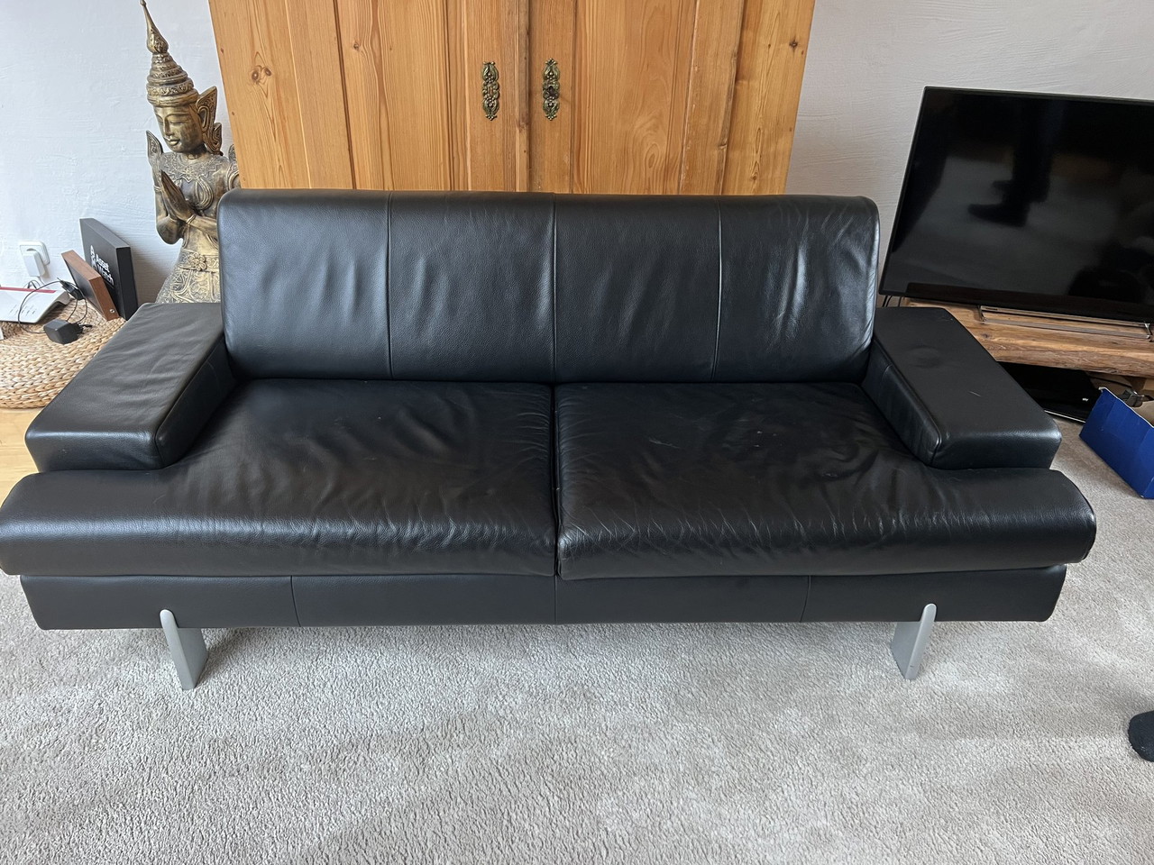 Leren bank Rolf Benz 644